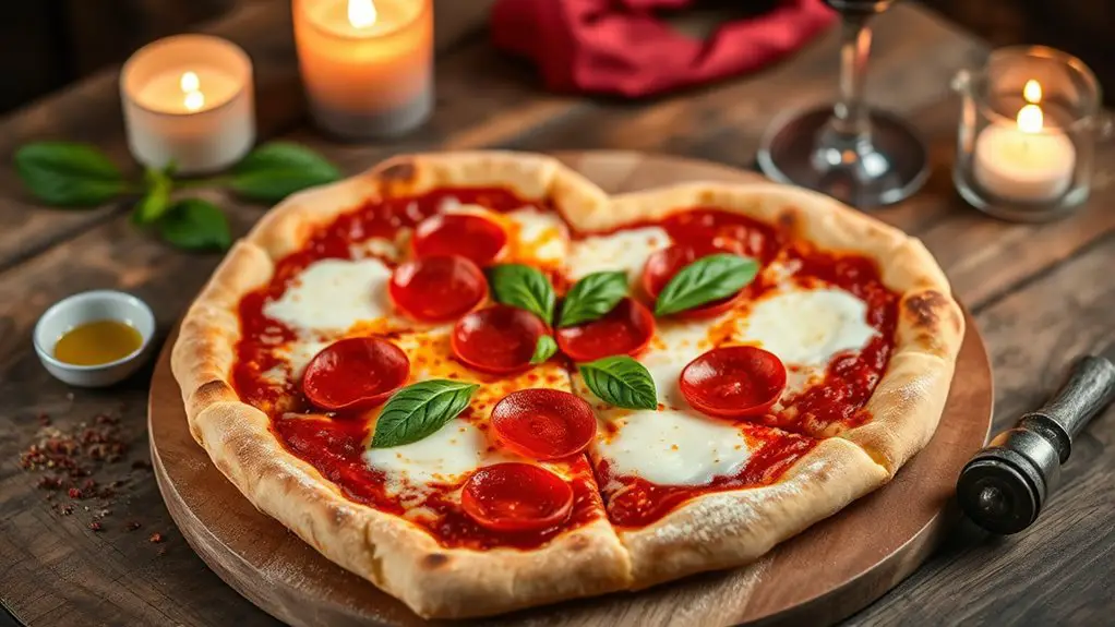 romantic pizza for sharing