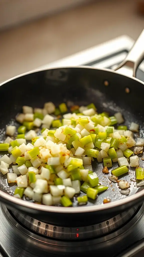 saut onion and celery