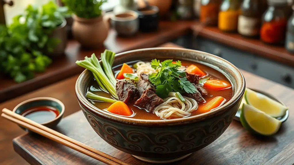 savory asian beef broth