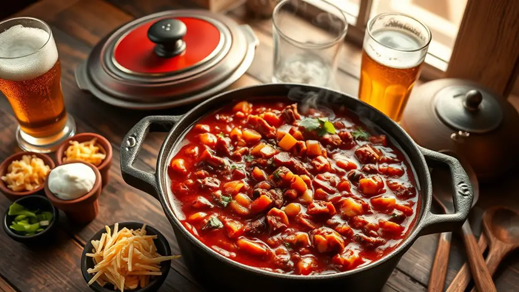 savory bacon beer chili