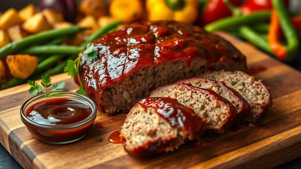 savory bbq meatloaf dish