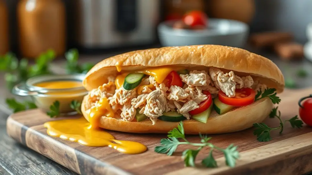 savory chicken hoagie delight