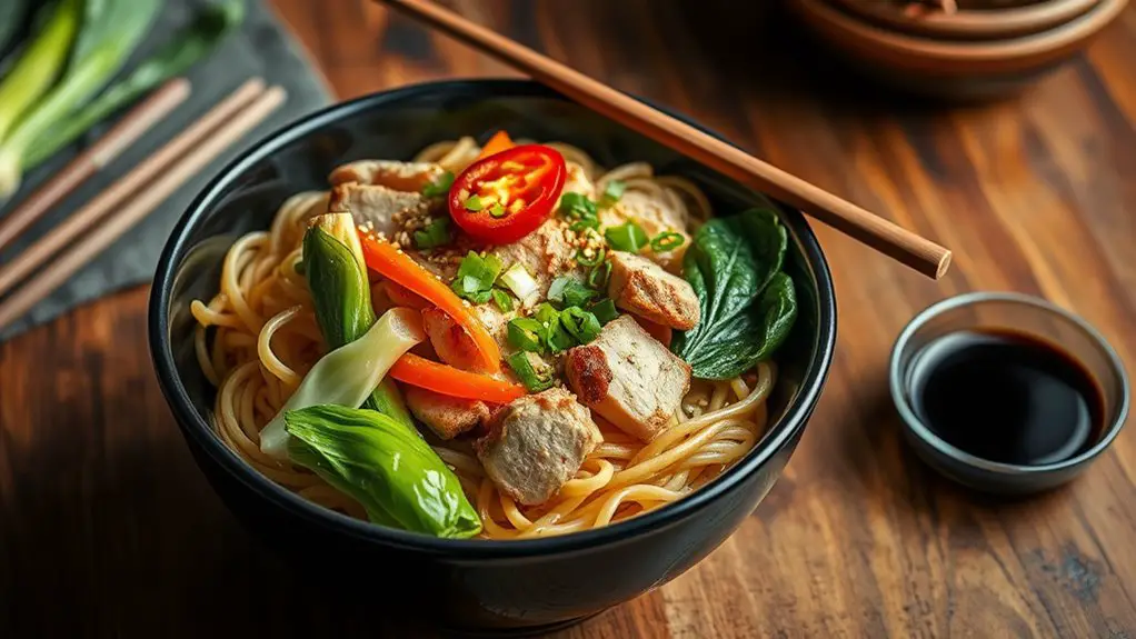 savory chicken ramen dish