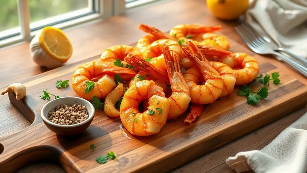 savory garlic cumin prawns