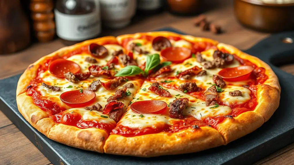 savory meat pizza delight