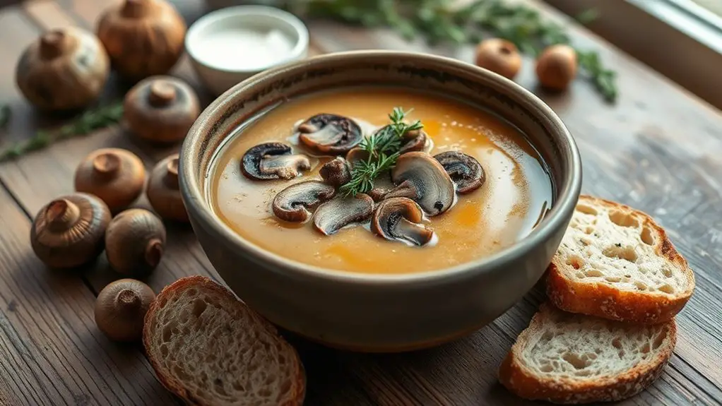 savory mushroom thyme soup