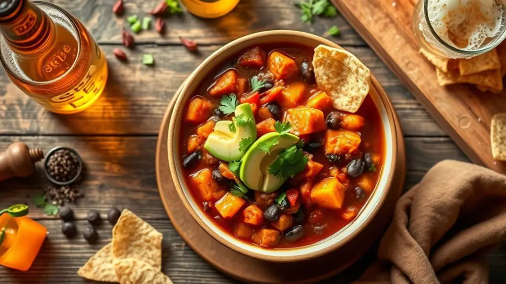 savory sweet potato chili