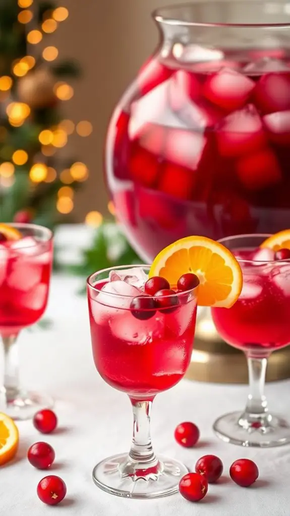 serve in festive glasses