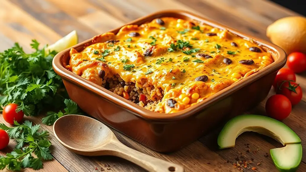 spicy chicken quinoa bake