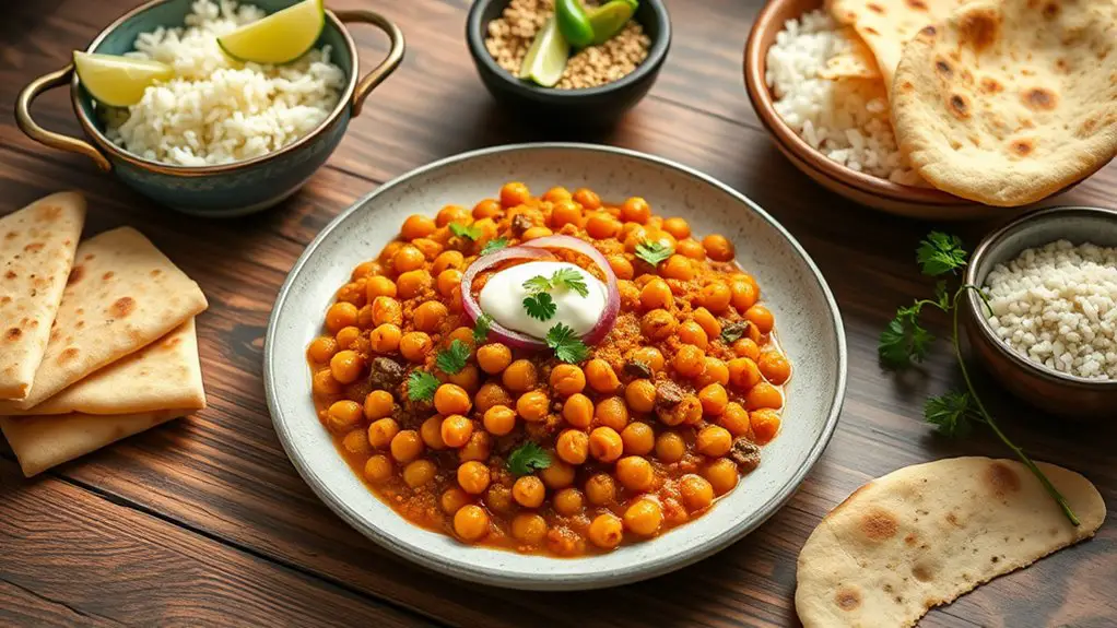 spicy chickpea curry dish