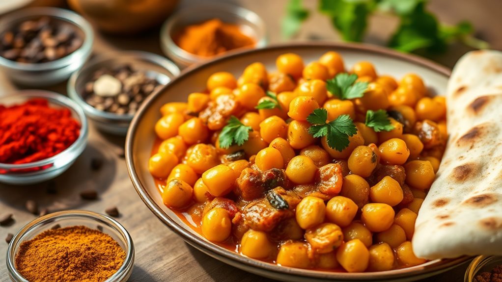spicy chickpea potato dish