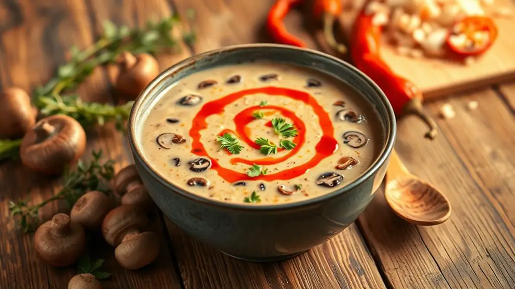 spicy mushroom cream soup