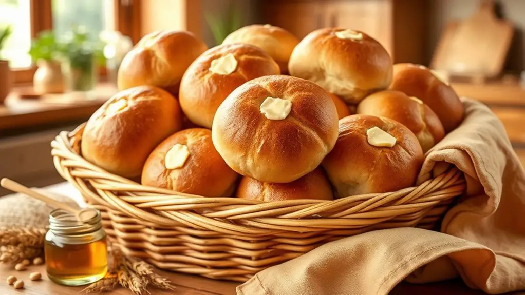 sweet honey wheat rolls