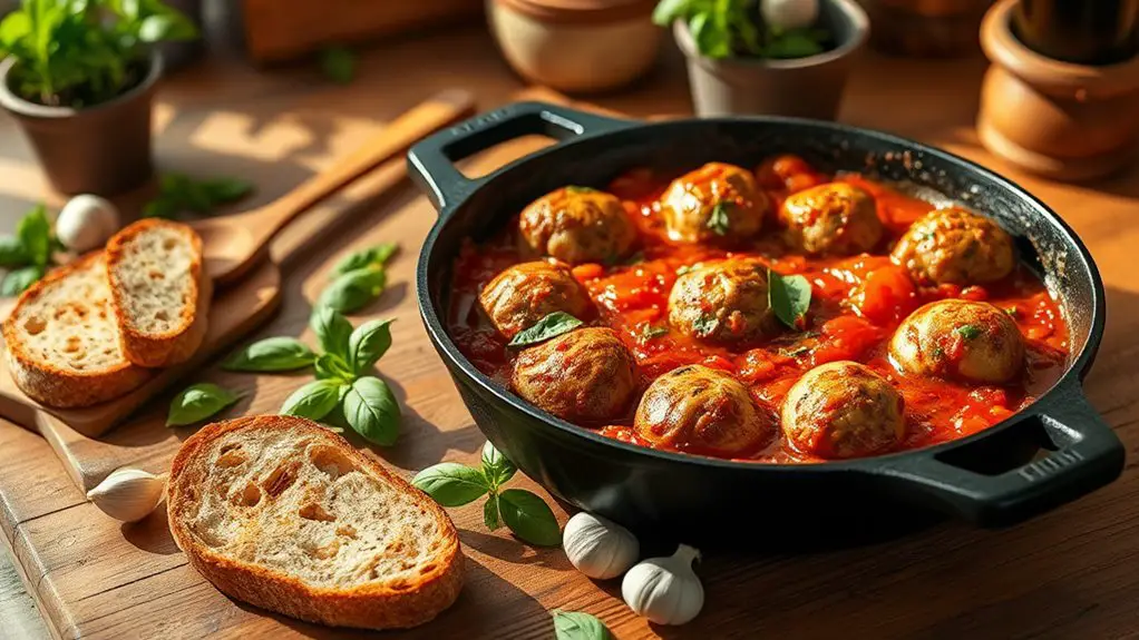 tomato sauce meatball bake