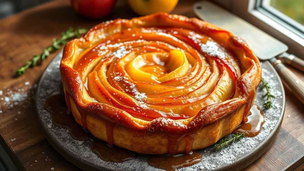 upside down caramelized apple tart