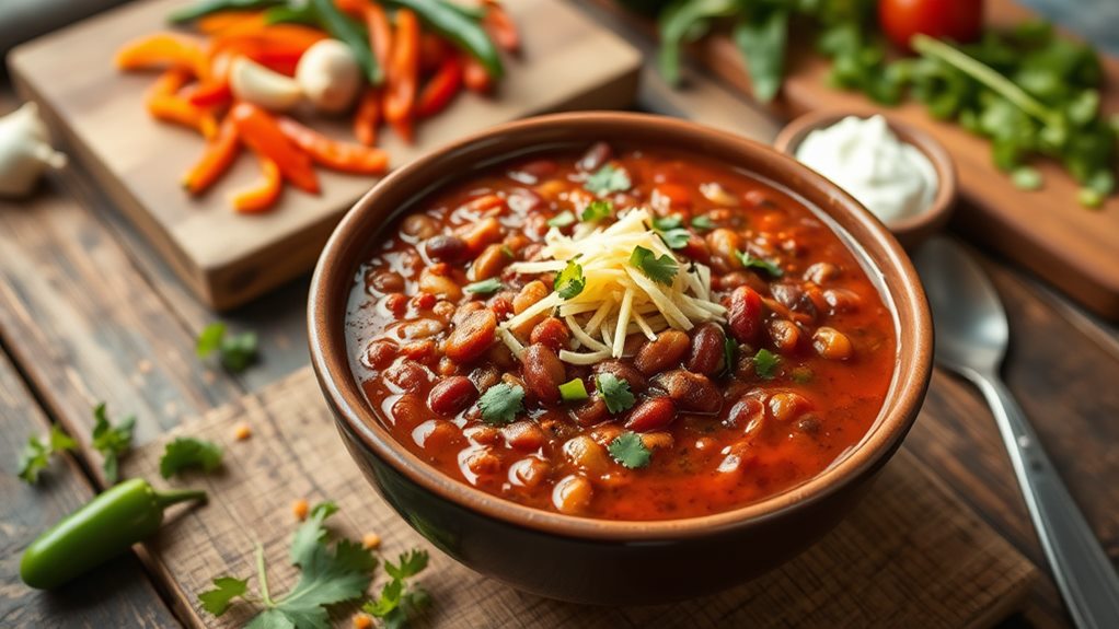 zesty bean chili recipe
