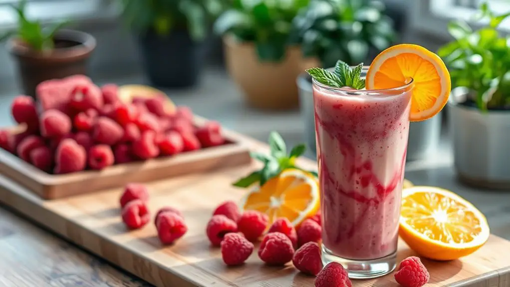 zesty raspberry citrus drink