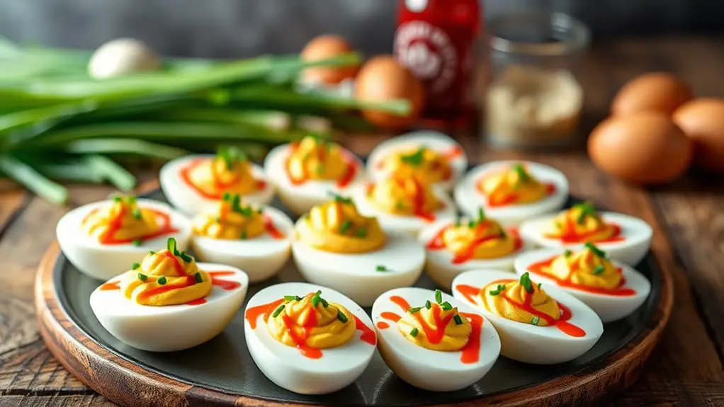 zesty sriracha filled appetizers