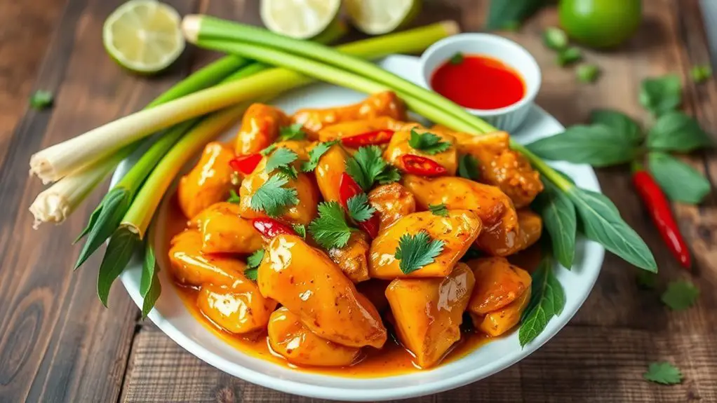 zesty thai chicken dish